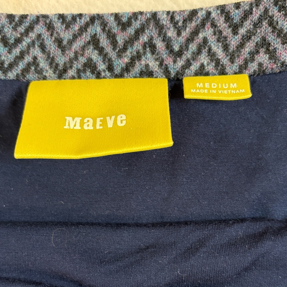 Multicolor Patchwork A-Line Wool Blend Skirt - image 2